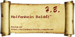 Helfenbein Baldó névjegykártya